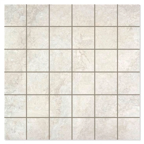Marmor Mosaik Klinker Rockstone Ljusgrå Matt 30x30 (5x5) cm